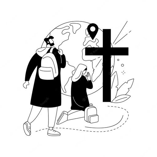 christian-pilgrimages-abstract-concept-vector-illustration-go-pilgrimage-visit-saint-places-seeking-god-christian-nuns-monks-monastery-religious-procession-prayer-abstract-metaphor_335657-6318